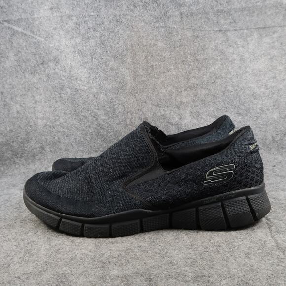Skechers Shoes Mens 11 Casual Slip On Sneakers Comfort Walking Relaxed Fit Black main image 7